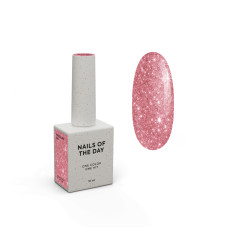 NAILSOFTHEDAY Paradise Gel Polish 04 - czerwony lakier hybrydowy ze srebrnymi płatkami, 10 ml